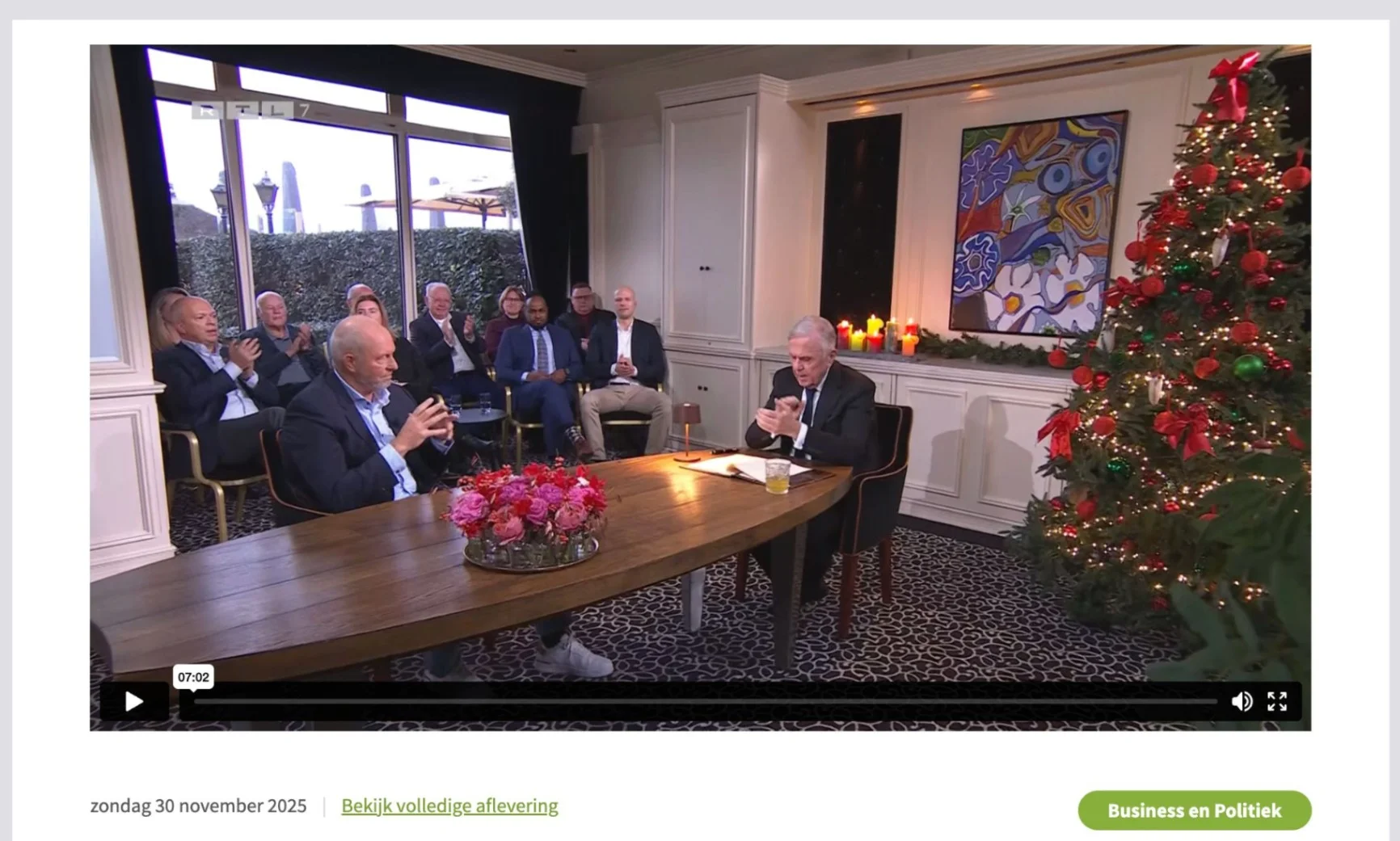 PUTITON on Business Class (RTL7) with Harry Mens on November 30, 2025